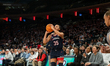 Azzi Fudd #35 of the UConn Huskies takes a shot during the second half of the game against...