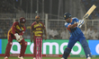 Sanju Samson of India plays a shot during the T20 World Cup cricket match between India an...
