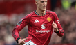Benjamin Sesko of Manchester United is in action during the Premier League match between M...