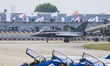 Dassault Rafale B of Armée de l'Air ( French Air Force ) on display demo before performing...