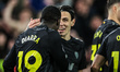 Habib Diarra of Sunderland celebrates his penalty goal to make it 0-1 during the Premier L...