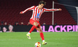 Giuliano Simeone plays during the match between FC Barcelona and Club Atletico de Madrid,...