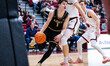JACKSON FURMAN (1) of the Army Black Knights drives the ball on MISHA BEDNOSTIN (13) of th...