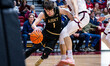 JACKSON FURMAN (1) of the Army Black Knights drives the ball on MISHA BEDNOSTIN (13) of th...