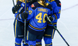 In Toronto, Ontario, Canada, on March 3, 2026, Toronto Sceptres players celebrate Blayre T...