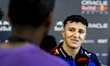 Formula 1 driver Isack Hadjar of Oracle Red Bull Racing attends a press conference during...