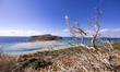 View of the Balos lagoon and with the warm sandy beach on the Greek island of Crete in Bal...