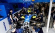 Mechanics work on the car of Formula 1 driver Carlos Sainz of the Atlassian Williams F1 Te...