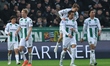 FC Groningen player Oskar Zawada celebrates his goal with FC Groningen player Jorg Schreud...