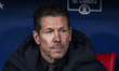 Diego Pablo Simeone, head coach of Atletico de Madrid, sits on the bench before the LaLiga...