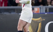 Tom Roebuck of England celebrates after scoring a try during the Guinness Six Nations 2026...