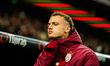 Noah Lang of Galatasaray SK looks on during the Trendyol Super League match between Besikt...
