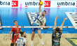 Atanasov Martin of Vero Volley Monza is in action during the match between Sir Susa Scai P...