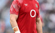 Tom Curry of England warms up prior to the Guinness Six Nations 2026 match between Italy a...