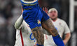 Monty Ioane of Italy is in action during the Guinness Six Nations 2026 match between Italy...