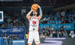 Santi Yusta of Casademont Zaragoza plays during the Liga Endesa 2025-2026 match between Mo...