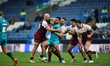 Huddersfield defenders are strong during the BetFred Super League match between Huddersfie...