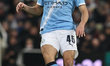 Abdukodir Khusanov of Manchester City plays during the Emirates FA Cup Fifth Round match b...