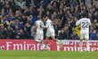 Lukas Nmecha of Leeds United celebrates his team's first goal during the Emirates FA Cup F...