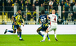 Sidiki Cherif of Fenerbahce is pressured by Rick van Drongelen of Samsunspor during the Tr...