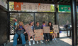 Women take part in a demonstration in Queretaro, Mexico, on March 8, 2026, to commemorate...