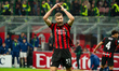 Strahinja Pavlovic of AC Milan celebrates the win during the Italian championship Serie A...