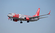A Jet2 Boeing 737-86N lands at Barcelona-El Prat Airport in Barcelona, Spain, on February...