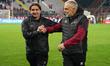 Giovanni Tedesco, head coach of AC Perugia Calcio, and Piero Braglia, head coach of US Cit...