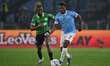 Ismael Kone of U.S. Sassuolo and Fisayo Dele-Bashiru of S.S. Lazio are in action during th...