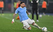 Mattia Zaccagni of S.S. Lazio is in action during the 28th matchday of the Serie A champio...
