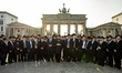 Rabbis from across Europe gather in front of Brandenburg Gate to pray, dance, and take a f...