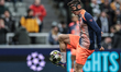 Robert Lewandowski of Barcelona participates in the pregame warmup session during the UEFA...