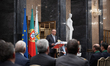Antonio Jose Seguro, the new President of Portugal, makes a speech as he visits Porto city...