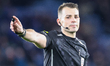 Referee Tom Nield points during the Sky Bet Championship match between Leicester City and...