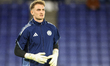Leicester City's goalkeeper, Jakub Stolarczyk, warms up during the Sky Bet Championship ma...