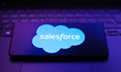 The Salesforce logo appears on a smartphone screen in this photo illustration in Ontario,...
