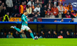 Virgil Van Dijk of Liverpool FC kicks the ball during the UEFA Champions League 2025/26 Ro...