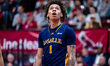 Ashton Walker of the La Salle Explorers is present during an NCAA men's basketball game at...