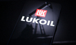 The Lukoil logo appears on a smartphone screen in this photo illustration, as the Russian...