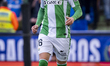 Valentin Gomez of Real Betis Balompie is in action with the ball during the LaLiga EA Spor...