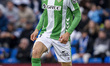Diego Llorente of Real Betis Balompie is in action with the ball during the LaLiga EA Spor...