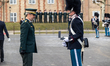 King Frederik X of Denmark hands over the 'King's Watch' to guard Frederik Gerhardt Nielse...