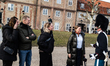 Guard Frederik Gerhardt Nielsen from Aabybro receives the 'King's Watch' from King Frederi...