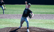 Quinn Finnegan, 32, of the Wagner Seahawks delivers a pitch during an NCAA baseball game a...