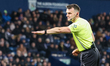 Referee Benjamin Speedie points during the Sky Bet Championship match between West Bromwic...