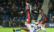Cyle Larin of Southampton FC battles with Ousmane Diakite of West Bromwich Albion during t...