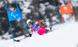 Audrey Pascual Seco from Spain competes in the Women's Giant Slalom during the Para Alpine...