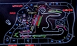 A drawing of the circuit is displayed during the Formula 1 China Shanghai media day at the...