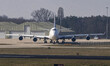 Atlas Air Boeing 747 Freighter aircraft spotted departing from Eindhoven airport and milit...