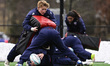 Hann Humphries of the United States participates in a training session for the HSBC SVNS N...